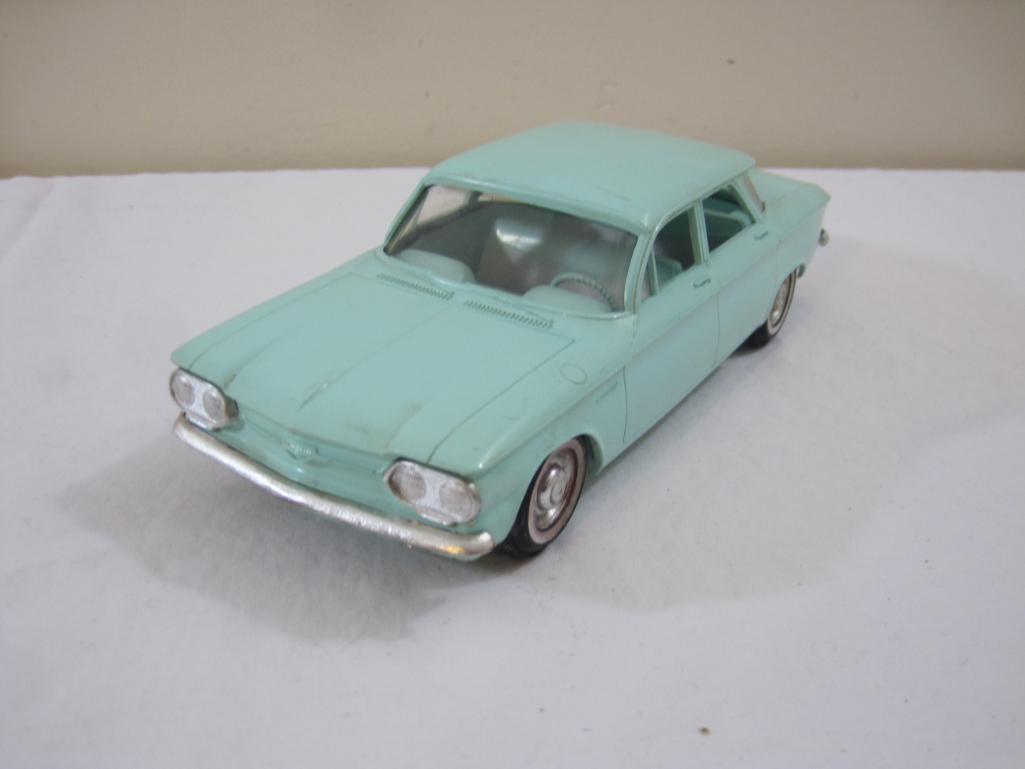 1961 4 Door Aqua Chevrolet Corvair Promo Model Car, 8 oz