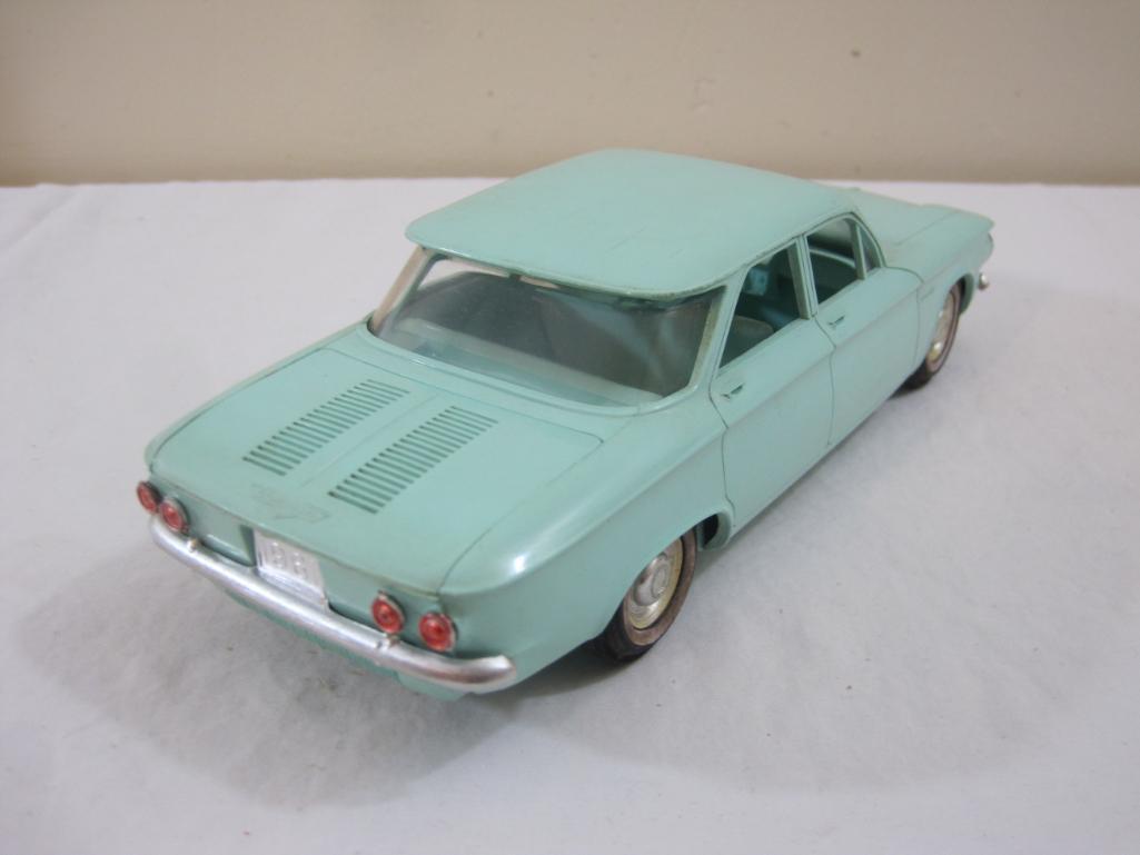 1961 4 Door Aqua Chevrolet Corvair Promo Model Car, 8 oz