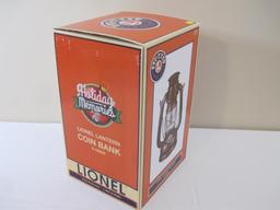 Lionel Lantern Coin Bank 9-42026, in original box, 2 lbs 7 oz