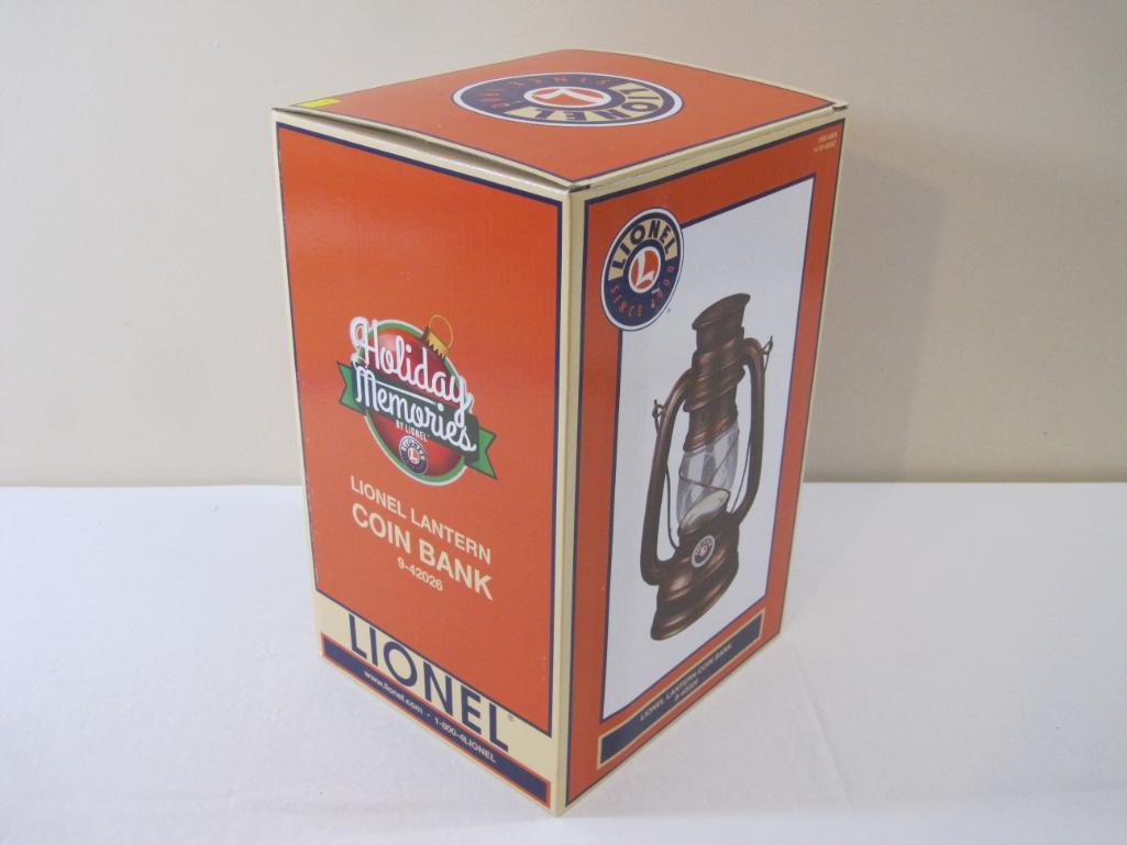 Lionel Lantern Coin Bank 9-42026, in original box, 2 lbs 7 oz