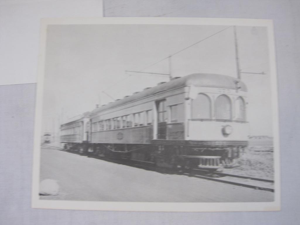 Lot of Electro-Motive Railroad Items including postcards, black and white photos and Illustrated