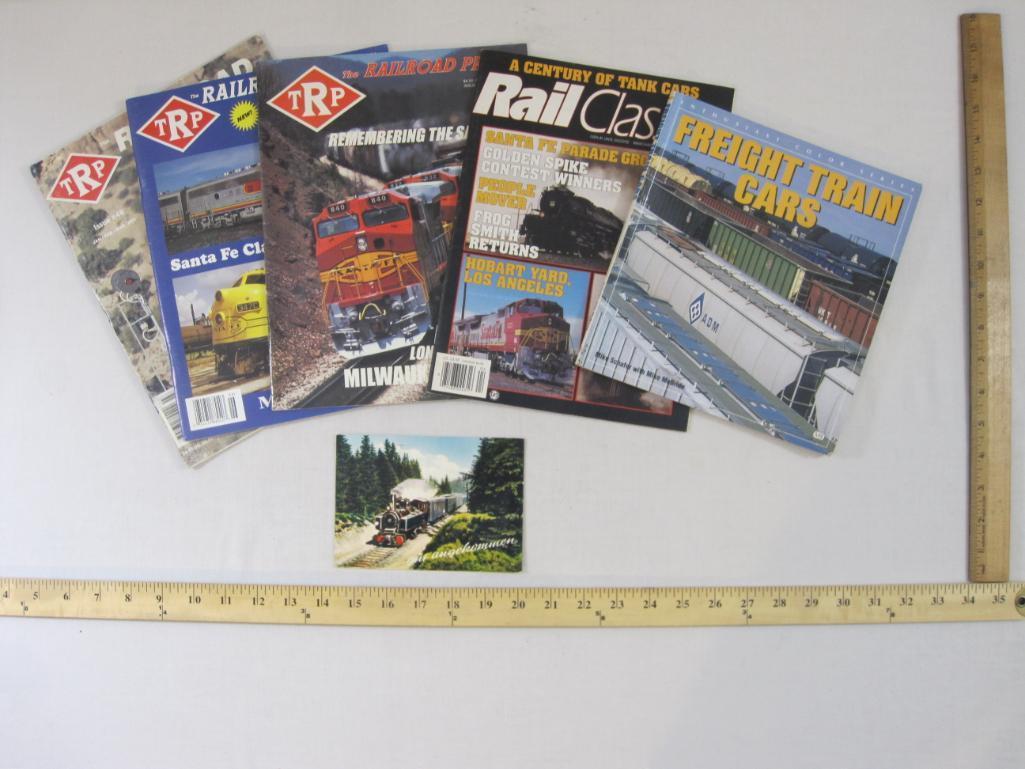 Lot of Assorted Railroad Books and Magazines including Freight Train Cars, Rail Classics Volume 21
