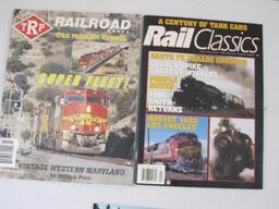 Lot of Assorted Railroad Books and Magazines including Freight Train Cars, Rail Classics Volume 21