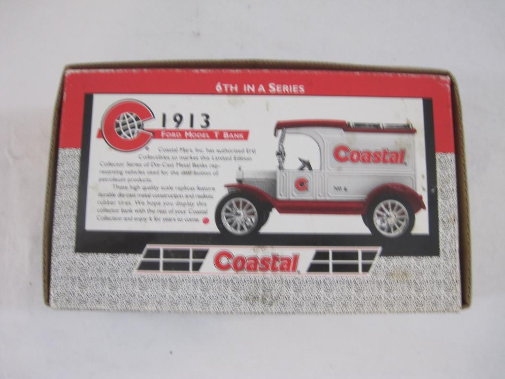 Coastal 1913 Ford Model T Die-Cast Metal Bank, 6th in a Series, ERTL Collectibles 1998, in original