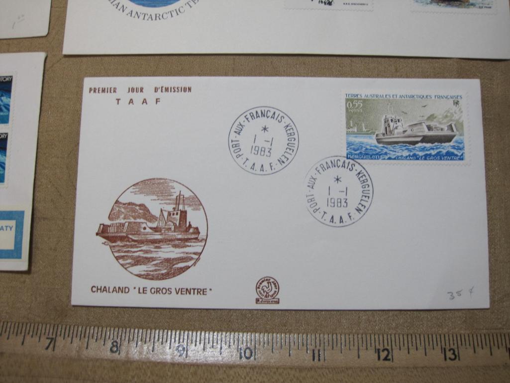 Nine First Day covers, including four Australian (with a variety of Australian Antarctic Territory