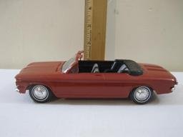 1964 Ember Red Chevrolet Corvair Convertible Promo Model Car with black and grey interior, 5 oz