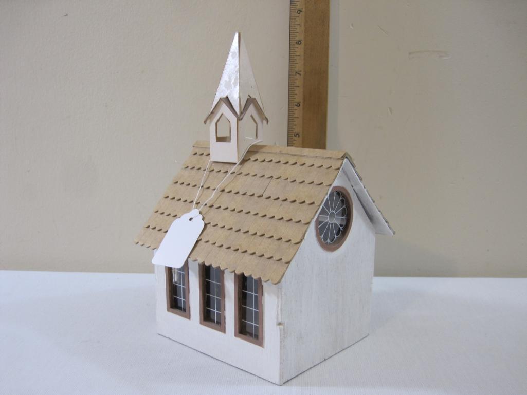 Church Building for Train Display, thin wood and cardboard construction, 5 oz