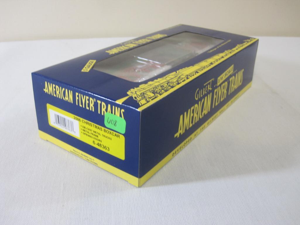 American Flyer Trains 2006m Christmas Boxcar 6-48363, S Gauge, The AC Gilbert Co, new in box, 12 oz