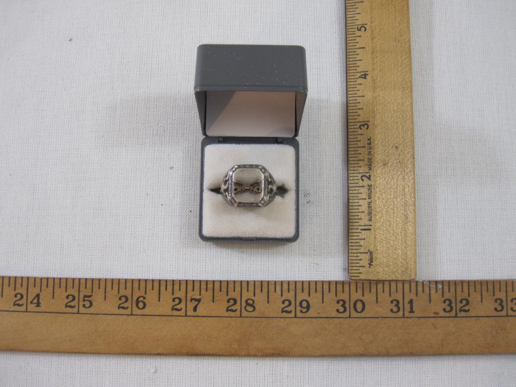 Men's Crossed Sword Sterling Silver Ring, Size 12, 18.9 g