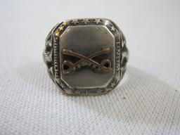 Men's Crossed Sword Sterling Silver Ring, Size 12, 18.9 g