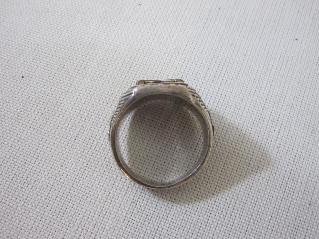 Men's Crossed Sword Sterling Silver Ring, Size 12, 18.9 g