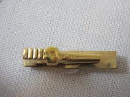 OC Tanner 1/20 12 KT GF Deluxe Tie Clip, likely emerald accents, 5.8 g