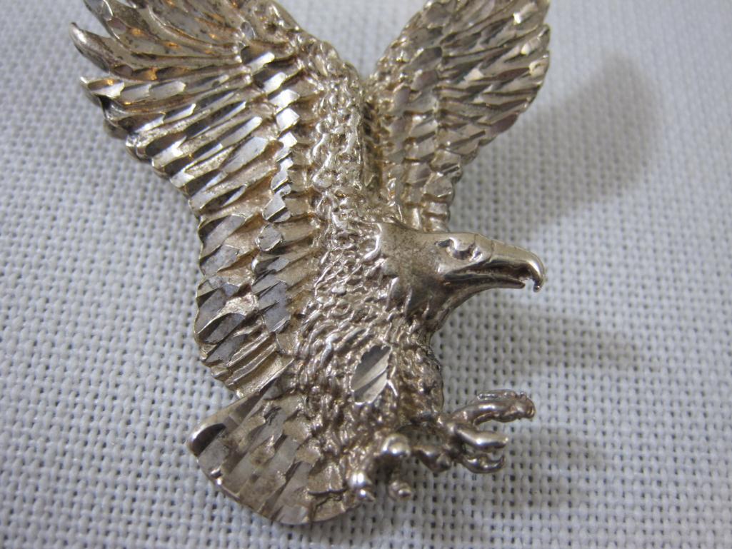 Sterling Silver Eagle Pendant, 12.3 g