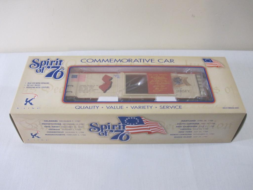 Spirit of '76 New Jersey State Boxcar Commemorative O Scale Train Car, K-Line K761-7603, new in box,