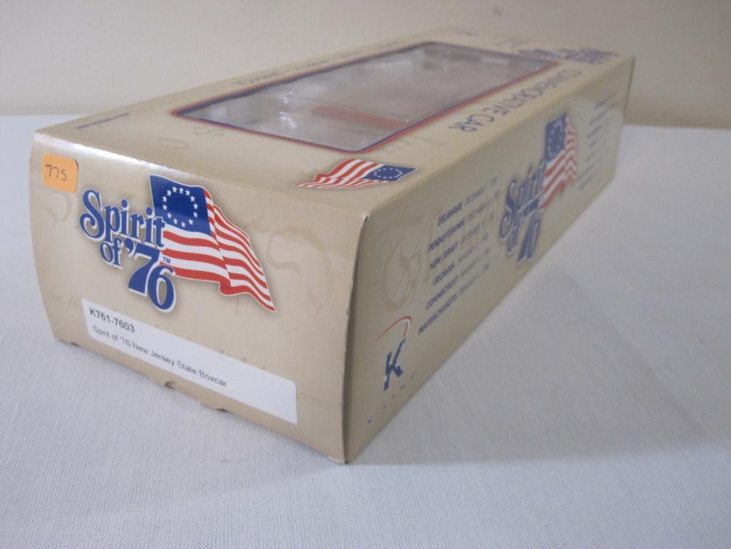 Spirit of '76 New Jersey State Boxcar Commemorative O Scale Train Car, K-Line K761-7603, new in box,