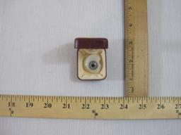 Vintage Glass Prosthetic Eye, gray-ish blue, 1 oz