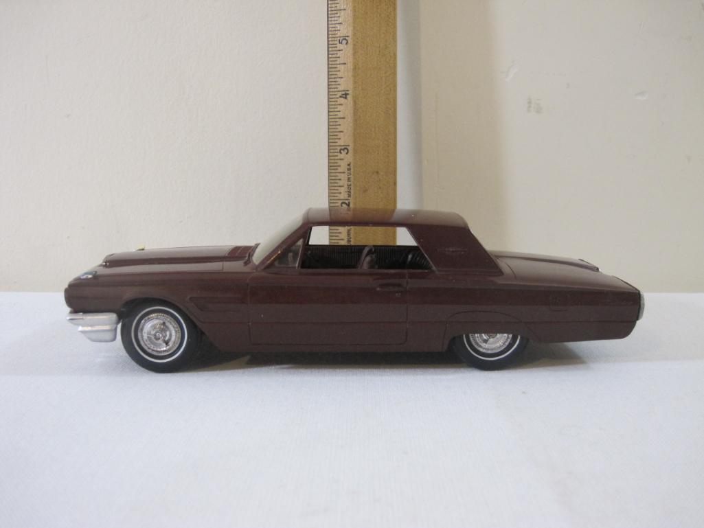 1965 Ford Thunderbird 1:25 Scale Plastic Promo Model Car, brown with matching interior, vehicle