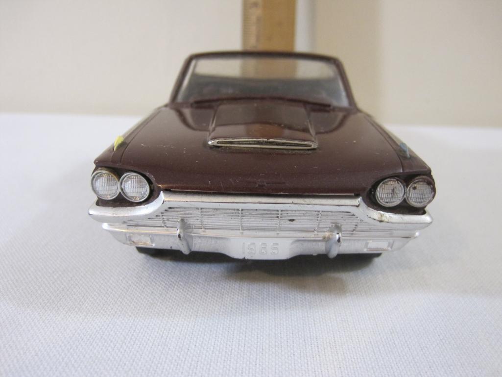 1965 Ford Thunderbird 1:25 Scale Plastic Promo Model Car, brown with matching interior, vehicle