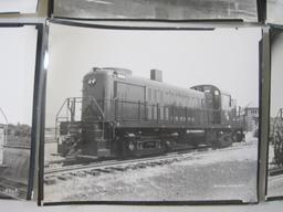 Six Vintage Black and White Train Photos including ALCo (American Locomotive Company) and more, 3 oz