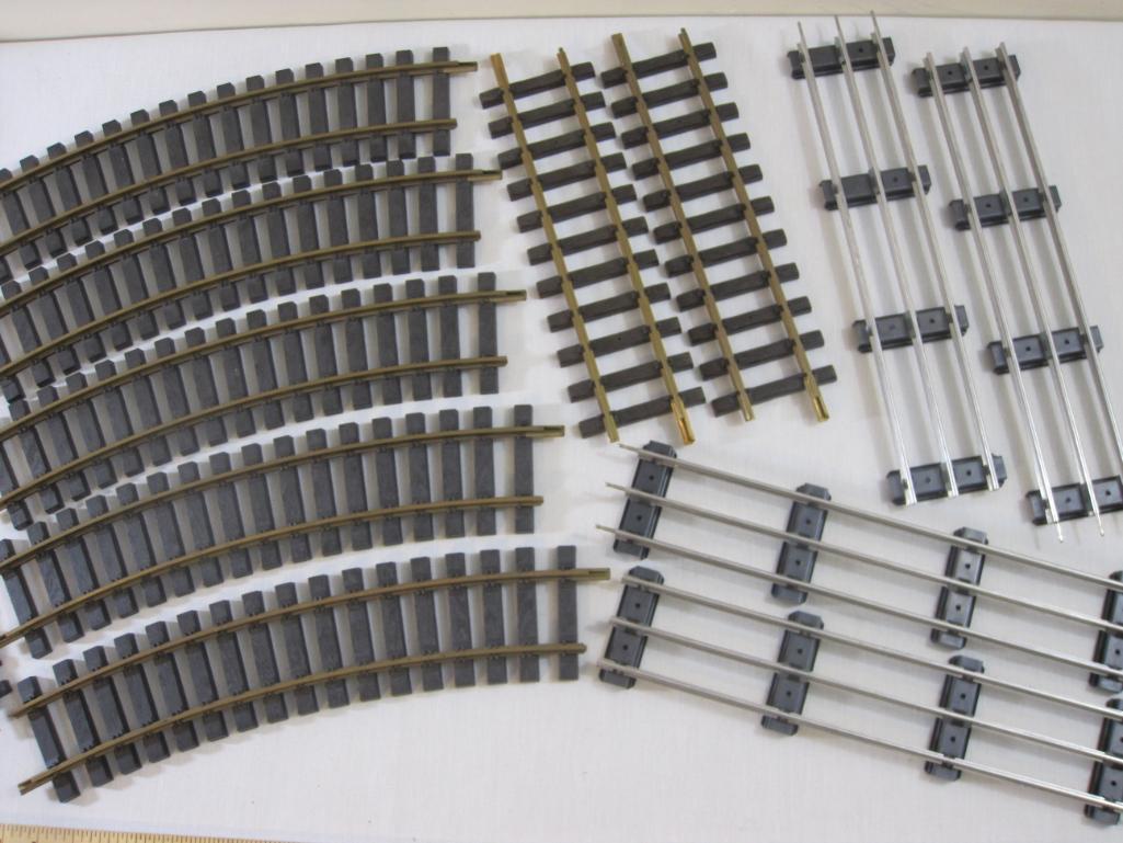 Lot of Assorted Train Track Pieces including metal 3 rail and more, 5 lbs 5 oz