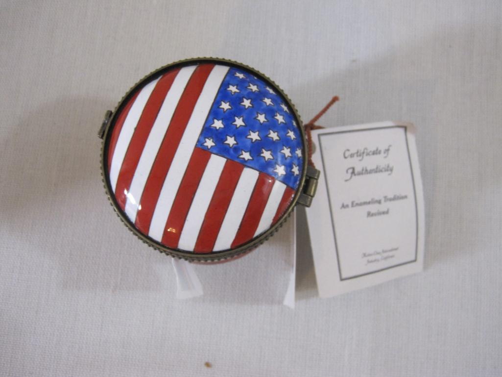 God Bless America Flag Postage Stamp Holder/Dispenser with certificate of authenticity, Kelvin Chen