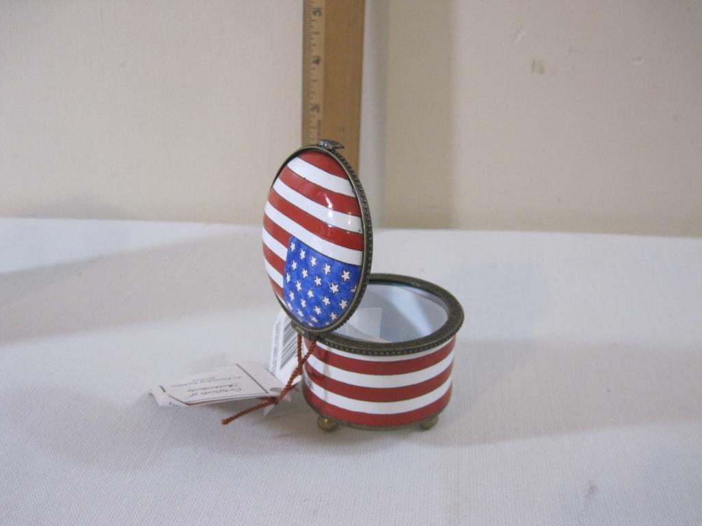 God Bless America Flag Postage Stamp Holder/Dispenser with certificate of authenticity, Kelvin Chen