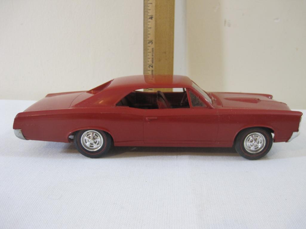 1967 Pontiac GTO 1:25 Scale Plastic Promo Model Car, red with matching interior, AS IS, 5 oz