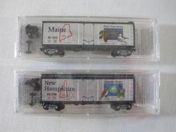 Five Micro Trains Line N Scale State 40' Standard Box Car with Plug Door Train Cars including New