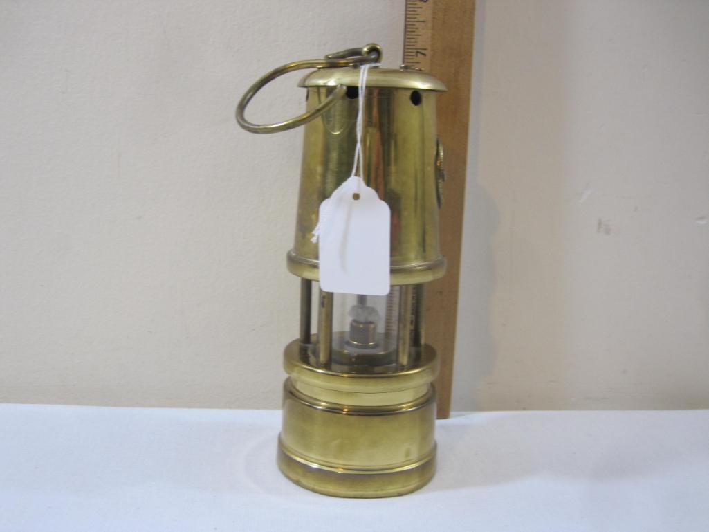 Reuge Vintage Miner's Lantern Music Box, Cymbu Wales Miner's Lamp/Lantern with Swiss Musical
