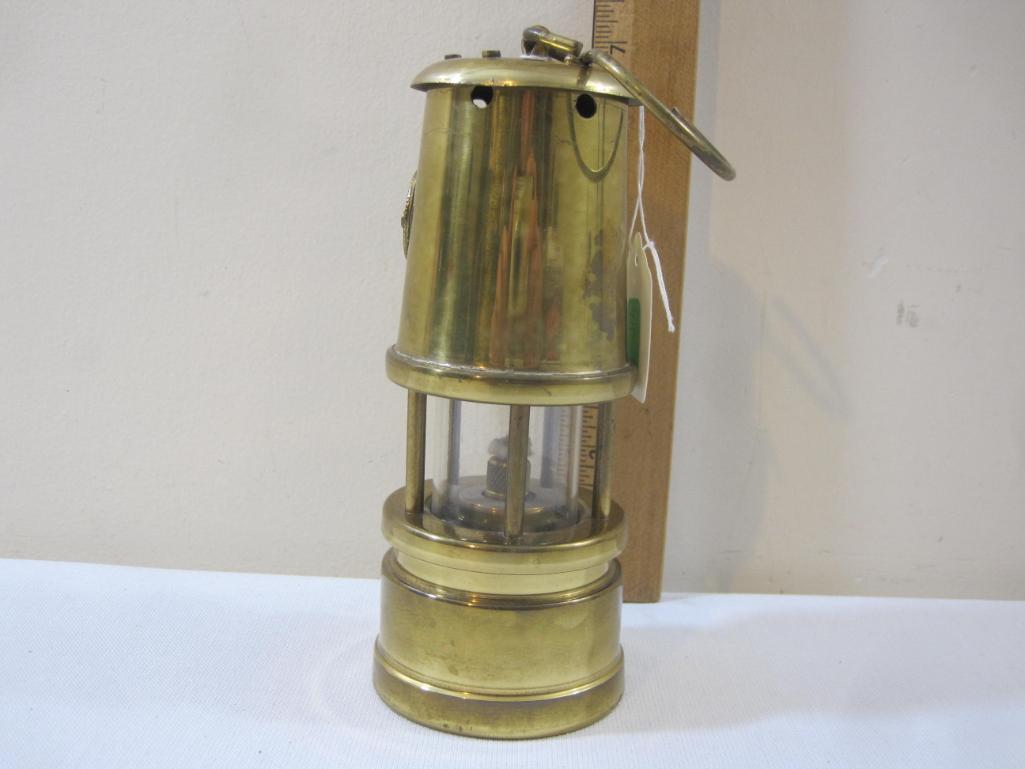 Reuge Vintage Miner's Lantern Music Box, Cymbu Wales Miner's Lamp/Lantern with Swiss Musical