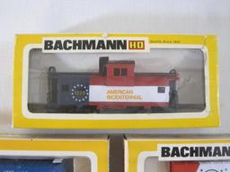 Seven Bachmann HO Scale Bicentennial Train Cars including 1281-1286 51' Bicentennial Box Cars and