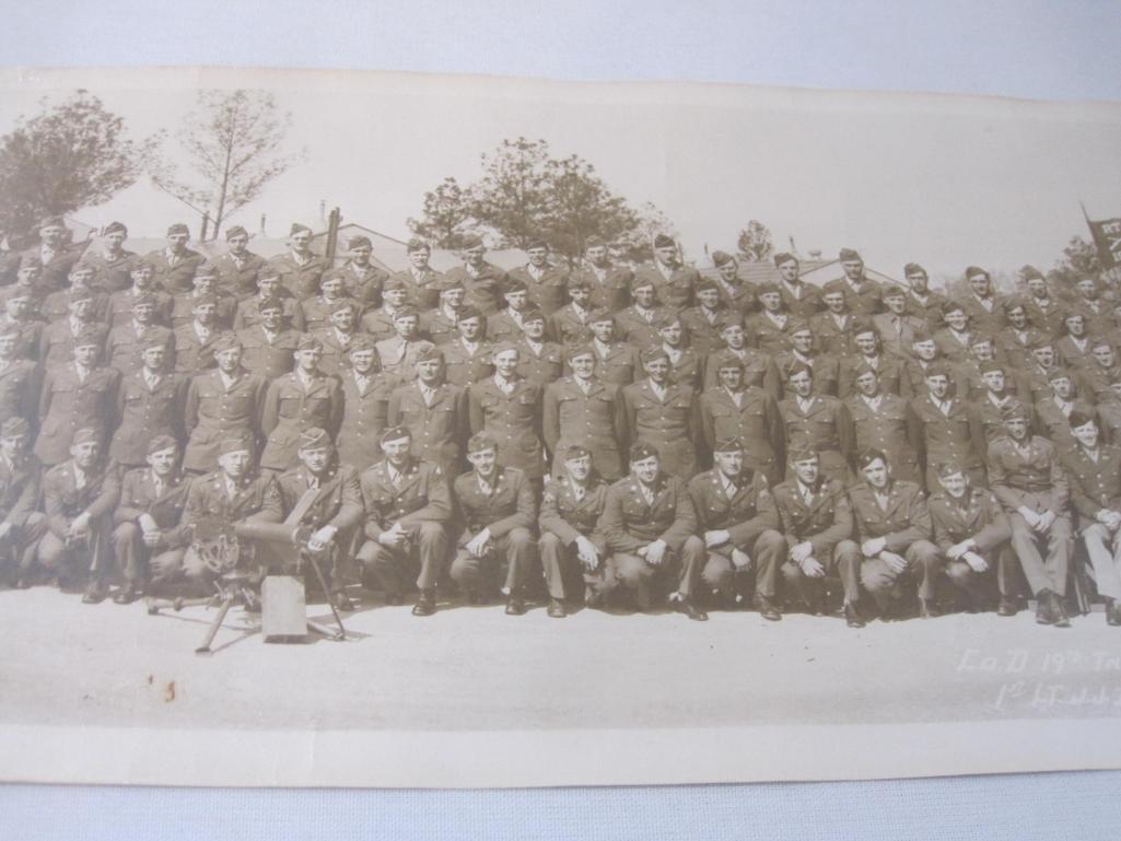 Vintage WWII Military Panoramic Photograph COD 19th Tng Bn IRTC Ft. McClellan Alabama March 1944