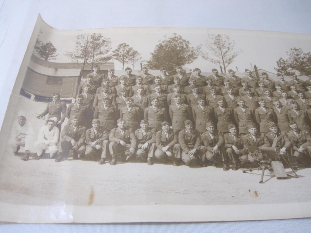 Vintage WWII Military Panoramic Photograph COD 19th Tng Bn IRTC Ft. McClellan Alabama March 1944