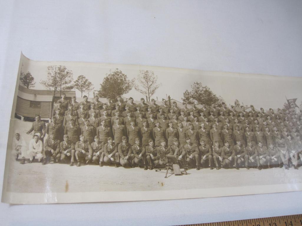 Vintage WWII Military Panoramic Photograph COD 19th Tng Bn IRTC Ft. McClellan Alabama March 1944