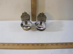 Two Vintage Miner's Carbide Hat Lanterns, marked United States of America, 15 oz
