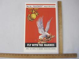 Fly with the Marines Wear the Fightin'est wings in the service Poster, 7 oz