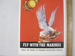 Fly with the Marines Wear the Fightin'est wings in the service Poster, 7 oz