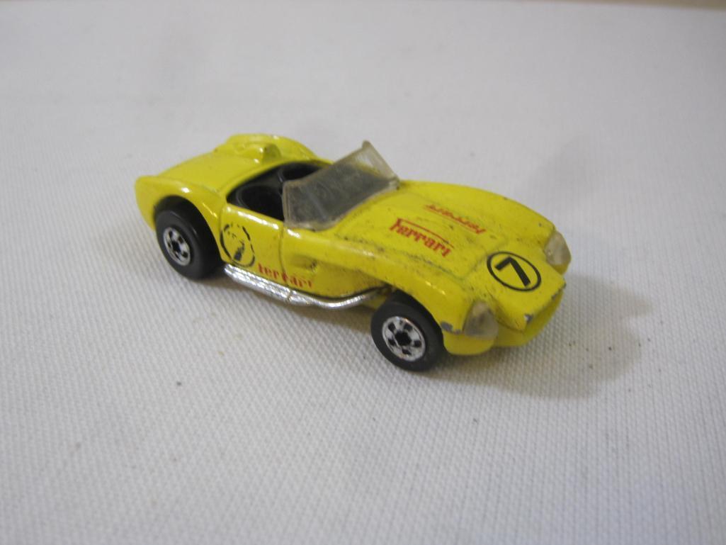 Five Miniature Vehicles including Matchbox Porsche, Hot Wheels Ferrari 7, and more, 7 oz