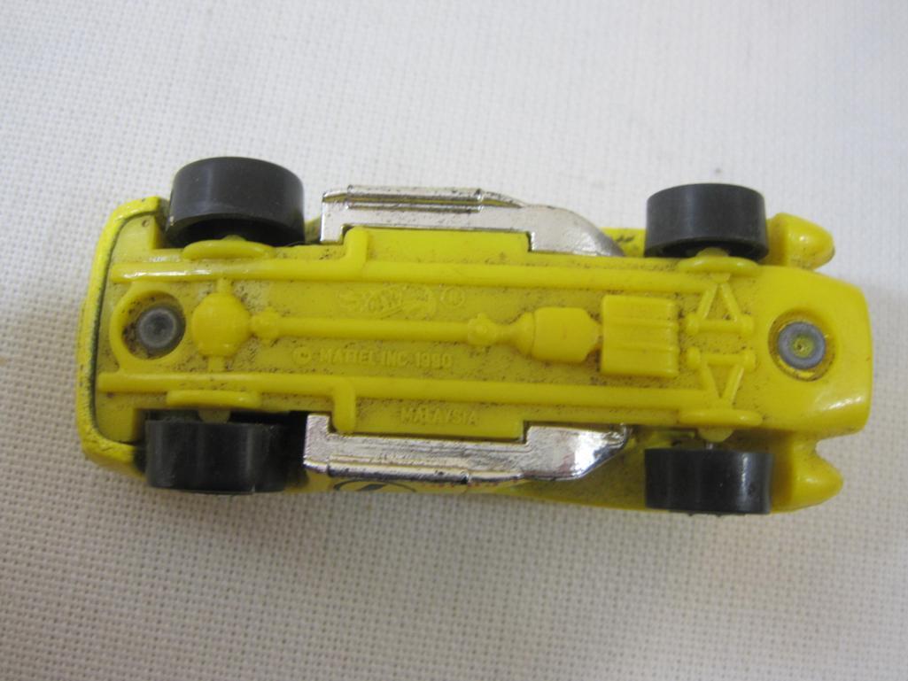 Five Miniature Vehicles including Matchbox Porsche, Hot Wheels Ferrari 7, and more, 7 oz