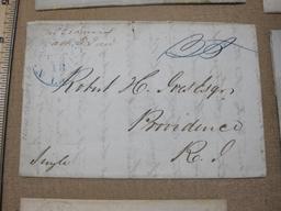 Lot of 19th Century correspondence from Dover, DE, Newport and Pawtucket, RI, including an 1849