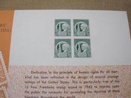 Department of the Treasury 25th ASDA National Postage Stamp Souvenir Sheet 1973, mint