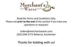 FREE PICKUP in any of our locations, Merchant's Wares Auction Showroom in Ringwood NJ, Silvermoon