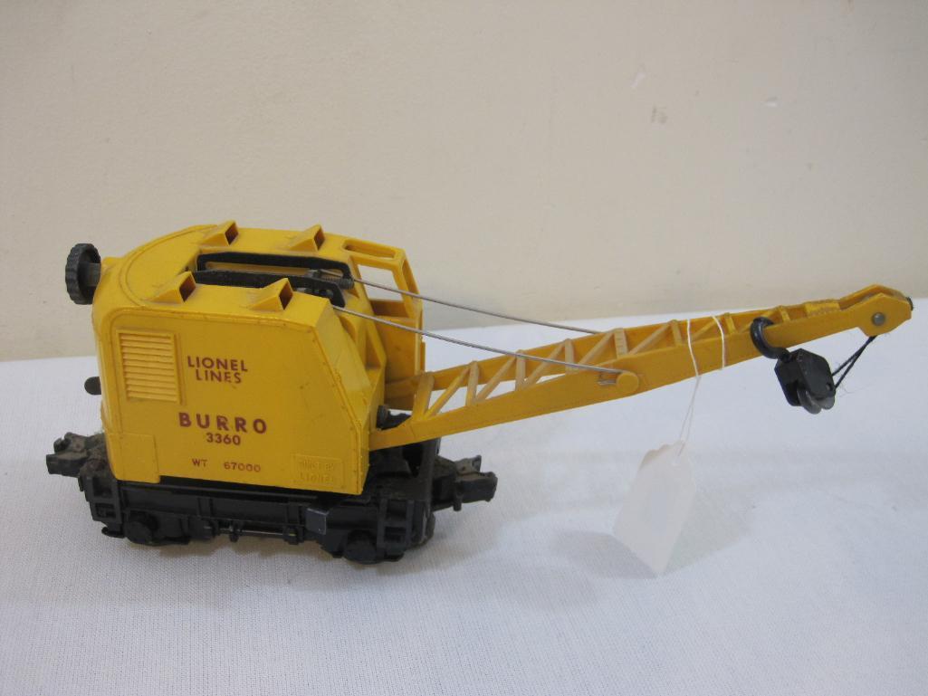 Lionel Lines Burro 3360 Operating Crane, O Scale, 1 lb 8 oz