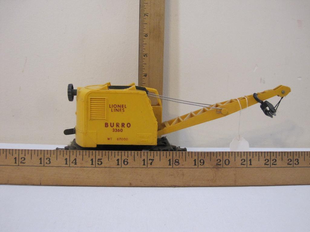 Lionel Lines Burro 3360 Operating Crane, O Scale, 1 lb 8 oz
