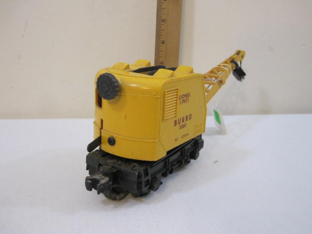 Lionel Lines Burro 3360 Operating Crane, O Scale, 1 lb 8 oz