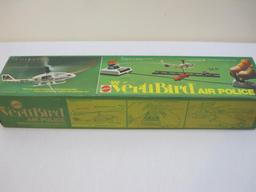 Mattel VertiBird Air Police RC Helicopter in original box, 1973 Mattel, 1 lb 7 oz