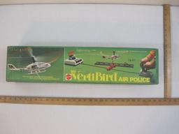 Mattel VertiBird Air Police RC Helicopter in original box, 1973 Mattel, 1 lb 7 oz