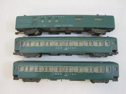 Set of 3 American Flyer New Haven Passenger Train Car Set including 2 passenger cars and 1 combo car