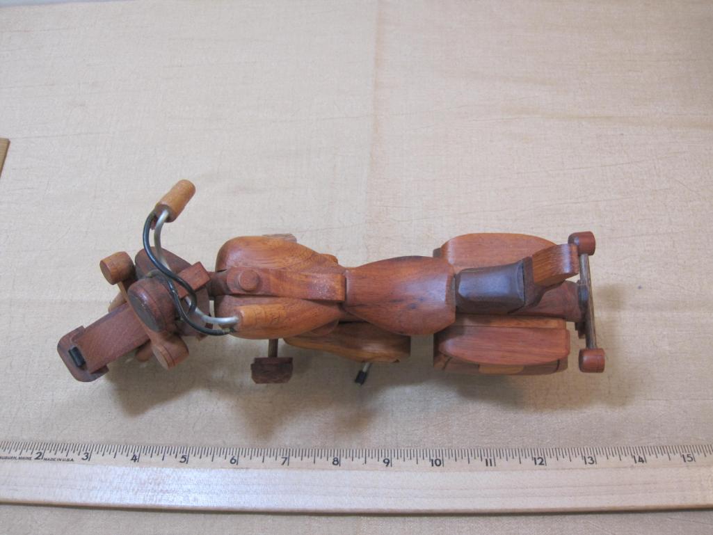 Handcrafted Miniature Wooden Motorcycle 11oz