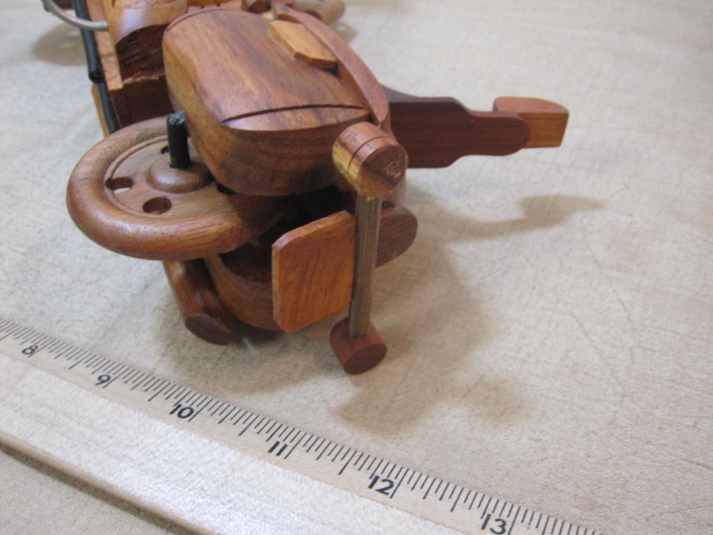 Handcrafted Miniature Wooden Motorcycle 11oz